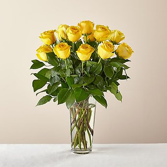 Long Stem Yellow Rose Bouquet