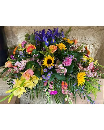 Summer Sympathy Casket Spray