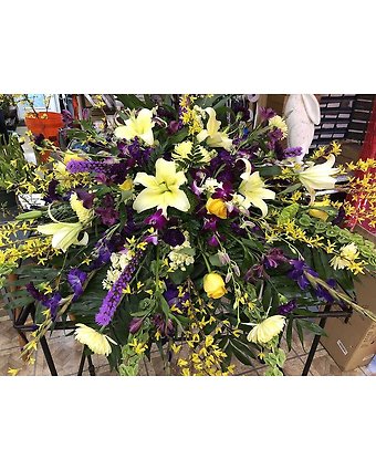 LSU Colors Casket Spray