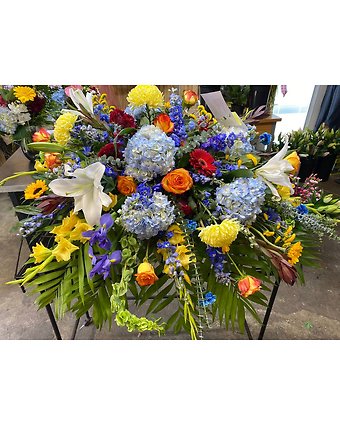 Colorful Casket Spray