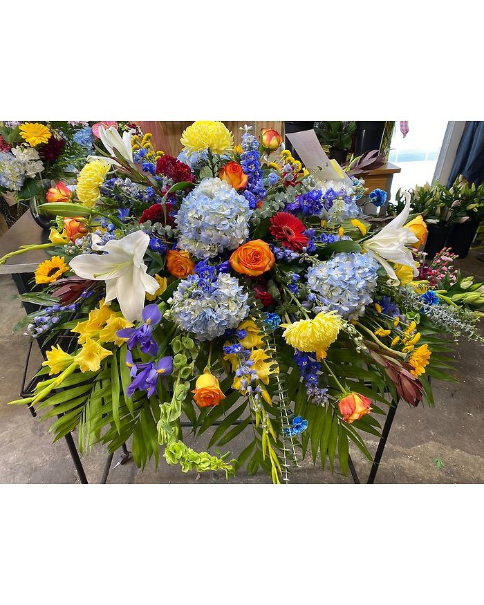 Colorful Casket Spray